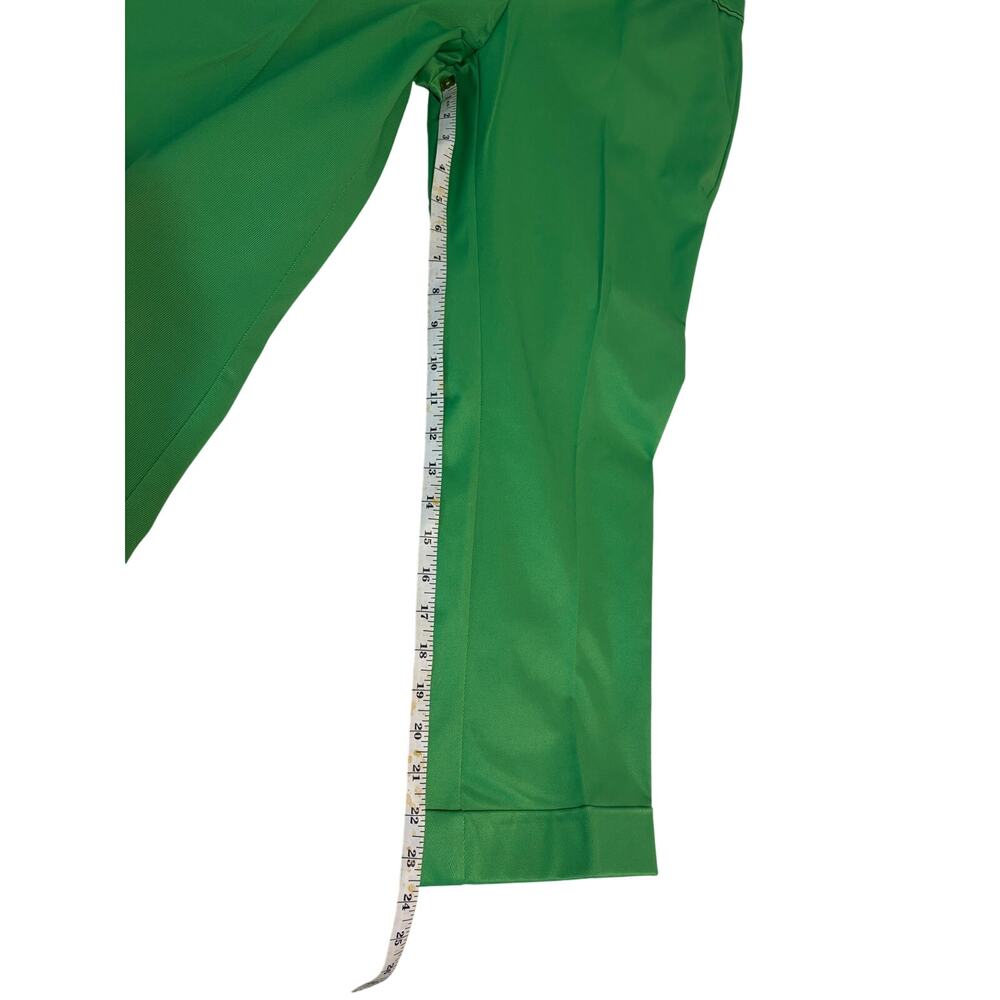 7th Avenue Design Studio Green Ankle Pants Size 12 Stretch Career Crop Slim Fit - Picture 8 of 9